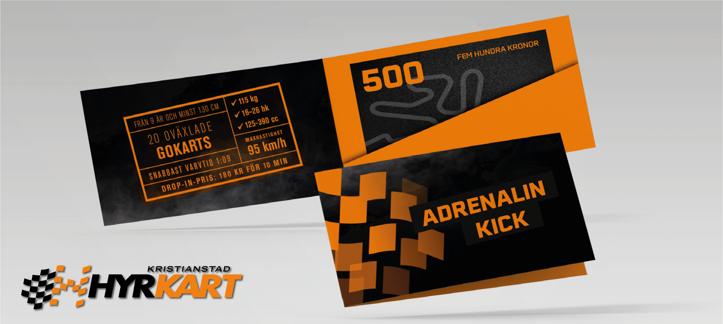 Hej och v&auml;lkomna till Kristianstads Kartingklubbs webbshop! Vi erbjuder &auml;ven f&ouml;retagsevents med fartfyllda konferenser. Tveka inte att h&ouml;ra av dig s&aring; skr&auml;ddarsyr vi ditt n&auml;sta f&ouml;retagseventKristianstad KartingKlubb Tel. 073 678 89 50